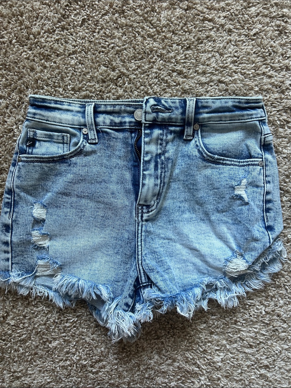 Light Wash Distressed Denim Women’s Shorts